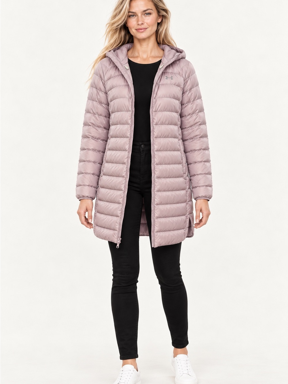 Under Armour Down 2.0 Parker Women’s small Mauve Lightweight Hooded Coat NWT